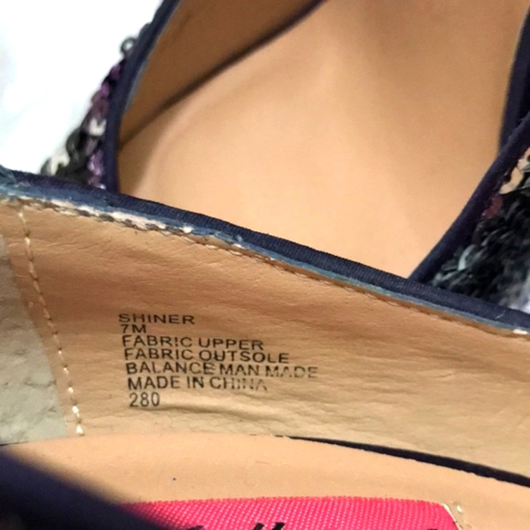 Betsy Johnson Multi Color Shimmer Sequence 7M 5” Heel - Picture 11 of 13